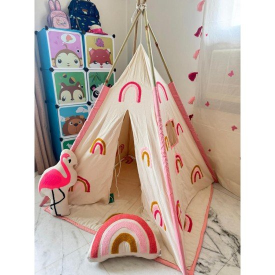 Rainbow embroidered Teepee tent Rainbow embroidered Teepee tent