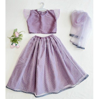 Purple Shimmer Ghagra Choli with Dupatta Purple Shimmer Ghagra Choli with Dupatta