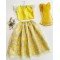 Yellow Embroidered Ghagra Choli with Dupatta