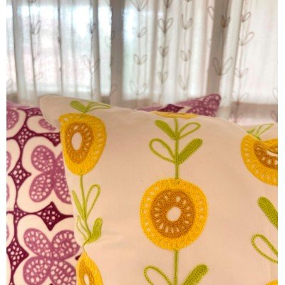 Sunflower Embroidered Cushion  Sunflower Embroidered Cushion