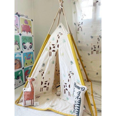 Giraffe Embroidery Teepee Tent Giraffe Embroidery Teepee Tent