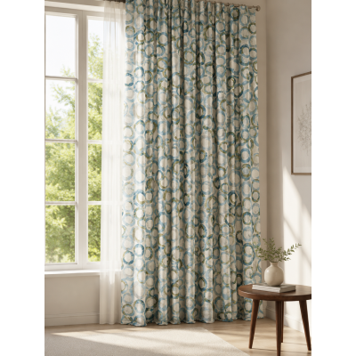 Blue ring Curtain