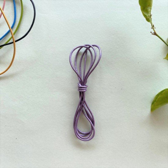 Lavender leather cord