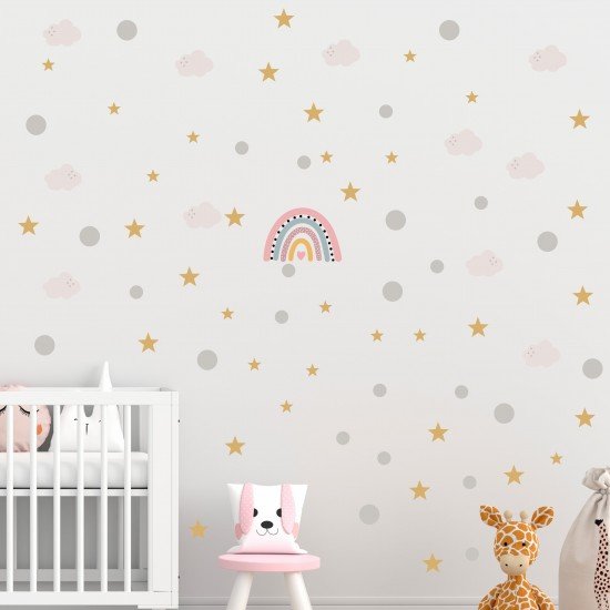 Rainbow Stars Wall Decal