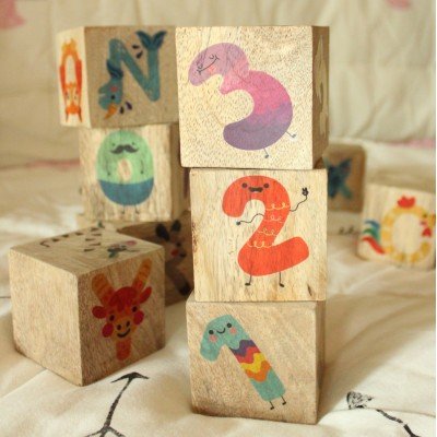 Alphabets & Numbers Wooden Blocks Alphabets & Numbers Wooden Blocks