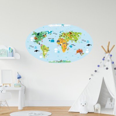 World Map Wall Mural World Map Wall Mural