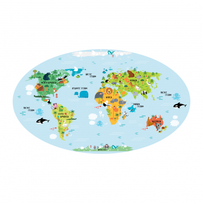 World Map Wall Mural World Map Wall Mural
