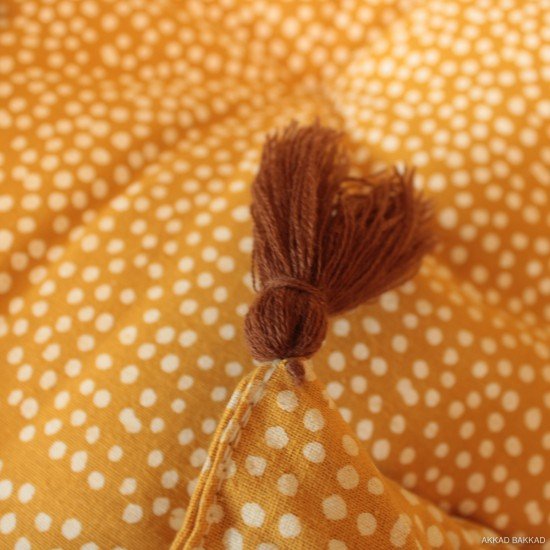 Mustard White Polka Floor Bed Mustard White Polka Floor Bed