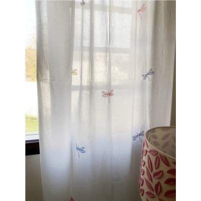 Dragonfly Embroidery Curtain Dragonfly Embroidery Curtain