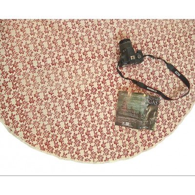 Red Flower Round Mat Red Flower Round Mat