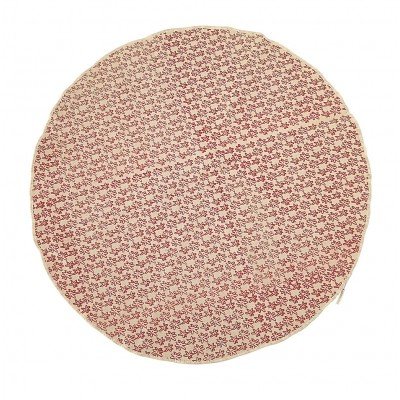 Red Flower Round Mat Red Flower Round Mat