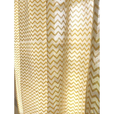 Zig Zag Mustard Printed Curtain Zig Zag Mustard Printed Curtain