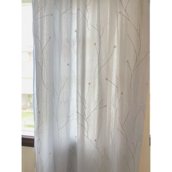 Embroidered Zari Flower Curtain Embroidered Zari Flower Curtain
