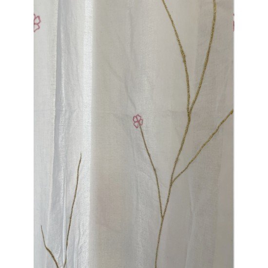 Embroidered Zari Flower Curtain Embroidered Zari Flower Curtain