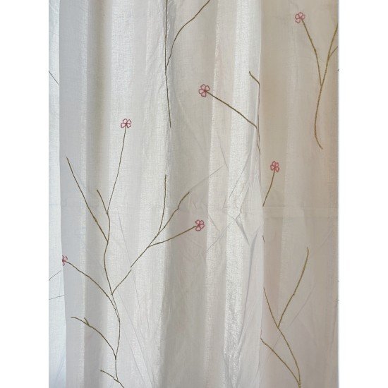 Embroidered Zari Flower Curtain