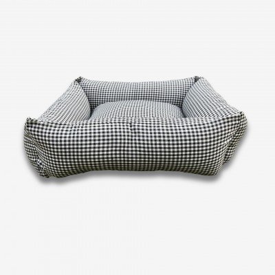 Black Check Pet bed Black Check Pet bed