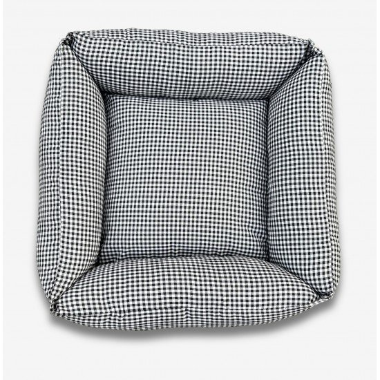 Black Check Pet bed