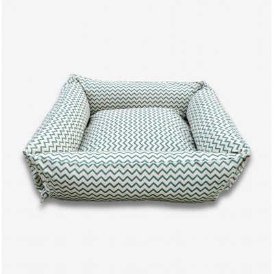 Green Zig Zag Pet bed Green Zig Zag Pet bed