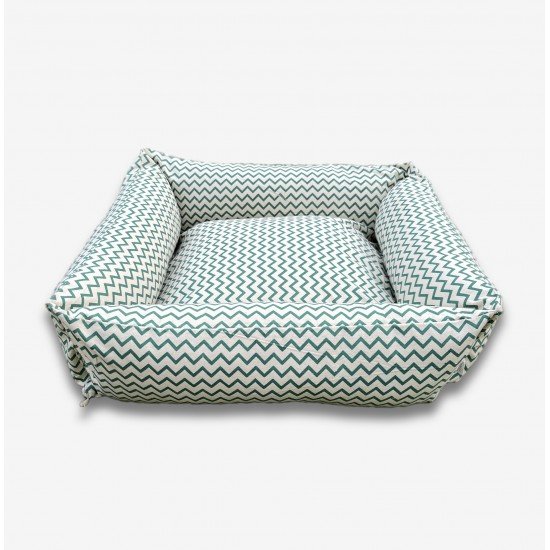 Green Zig Zag Pet bed