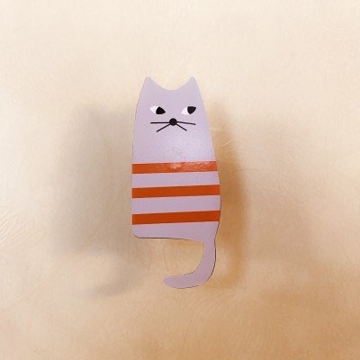 Red Stripes Cat Wall Hook Red Stripes Cat Wall Hook
