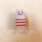 Red Stripes Cat Wall Hook