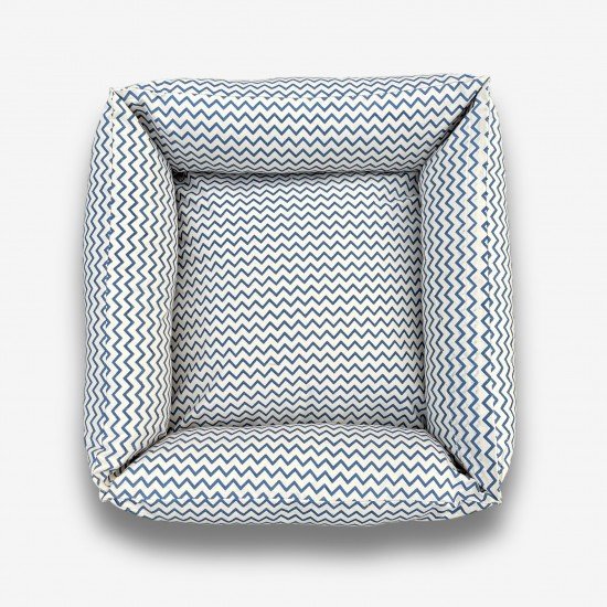 Blue Zig Zag Pet bed