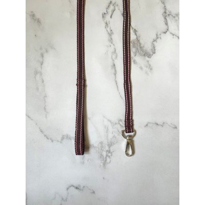 Simple Maroon Stripe leash 1.5m Simple Maroon Stripe leash 1.5m