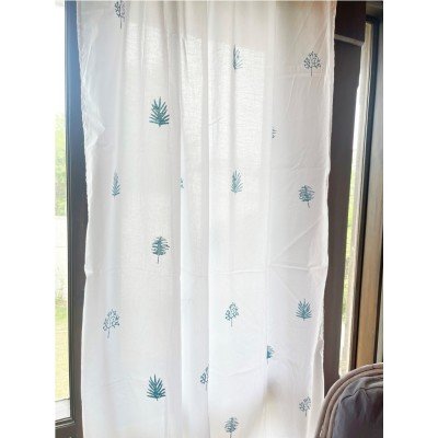Trees Block Printed Curtain Trees Block Printed Curtain