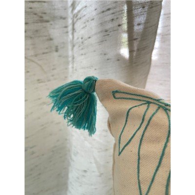 Sage Leaf Embroidered Cushion Sage Leaf Embroidered Cushion