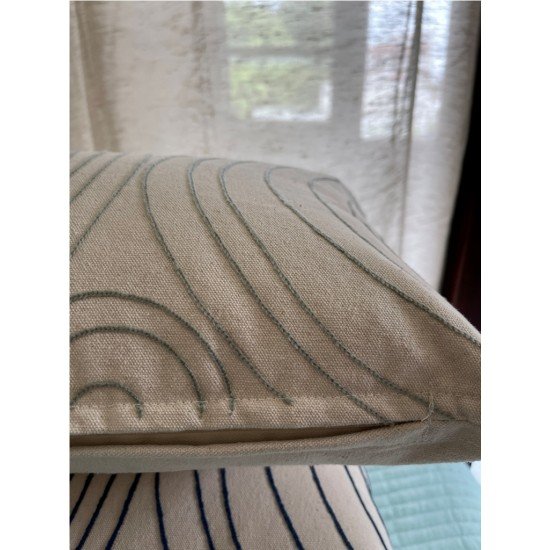 Contour Grey Embroidered Cushion Contour Grey Embroidered Cushion