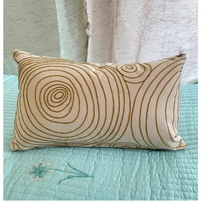 Contour Green Embroidered Cushion Contour Green Embroidered Cushion