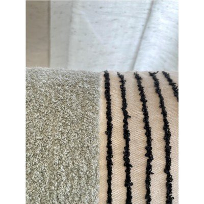 Stripes and Grey Embroidered Cushion Stripes and Grey Embroidered Cushion