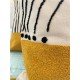 Mustard Circles Stripes Embroidered Cushion Mustard Circles Stripes Embroidered Cushion