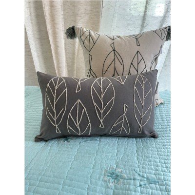Willow leaf Embroidered Cushion Willow leaf Embroidered Cushion