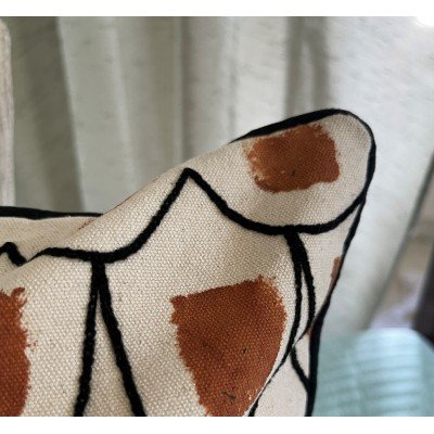 Terecotta Scales Embroidered Cushion Terecotta Scales Embroidered Cushion