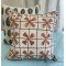 Terecotta leaves Embroidered Cushion