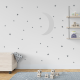 Moon and Stars Wall Decal
