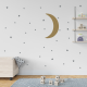 Moon and Stars Wall Decal