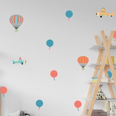 Aeroplane Balloon Wall Decal Aeroplane Balloon Wall Decal