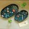 Floral Vine Metal Oval Tray