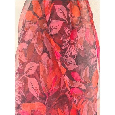 Pink on Black Floral Scarf Pink on Black Floral Scarf