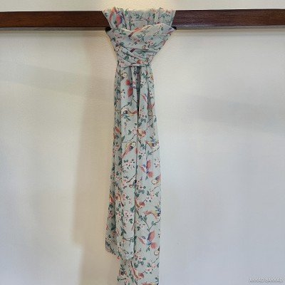 Florals and Bird Scarf Florals and Bird Scarf