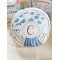 Cat Round Embroidered Shaped Cushion