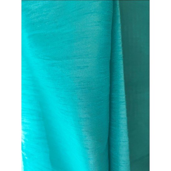 Solid Blue Art silk Curtain