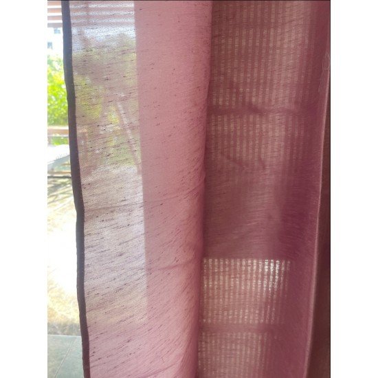 Solid Purple Art silk Curtain