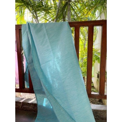 Solid light Blue Art silk Curtain Solid light Blue Art silk Curtain