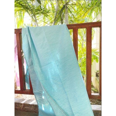 Solid light Blue Art silk Curtain Solid light Blue Art silk Curtain