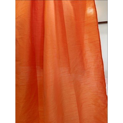 Solid Orange Art silk Curtain Solid Orange Art silk Curtain