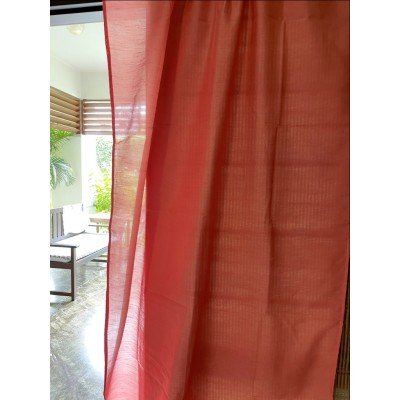 Solid Peach Art silk Curtain Solid Peach Art silk Curtain