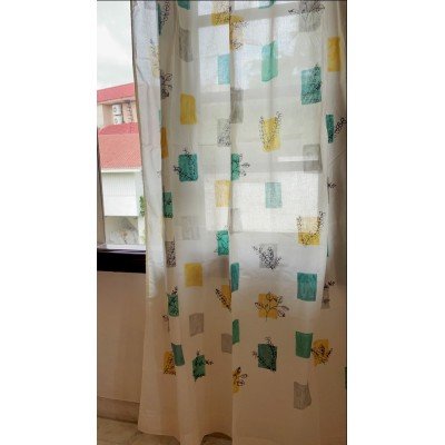 Leaf Patches Block Printed Curtain Leaf Patches Block Printed Curtain